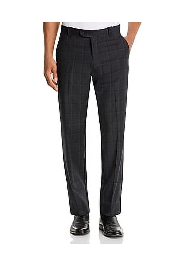 The Men's Store Wool Tonal-Check Classic Fit Pants