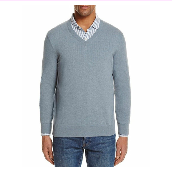 The Men's Store at Bloomingdale's Cotton V-Neck Sweater , Size Small