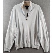 The Men's Store at Bloomingdale's Quarter Zip Sweater XXL Ballad Blue/Oatmeal