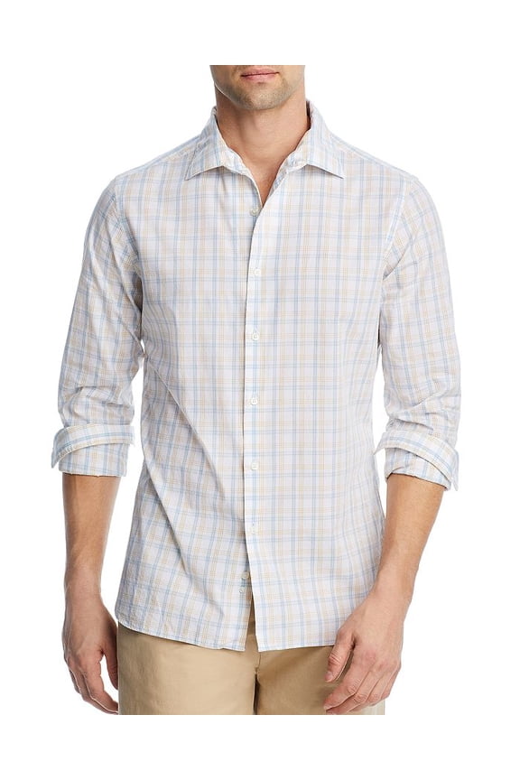 at Major Dept Store Casual Stretch Plaid Slim Shirt Multi-XL