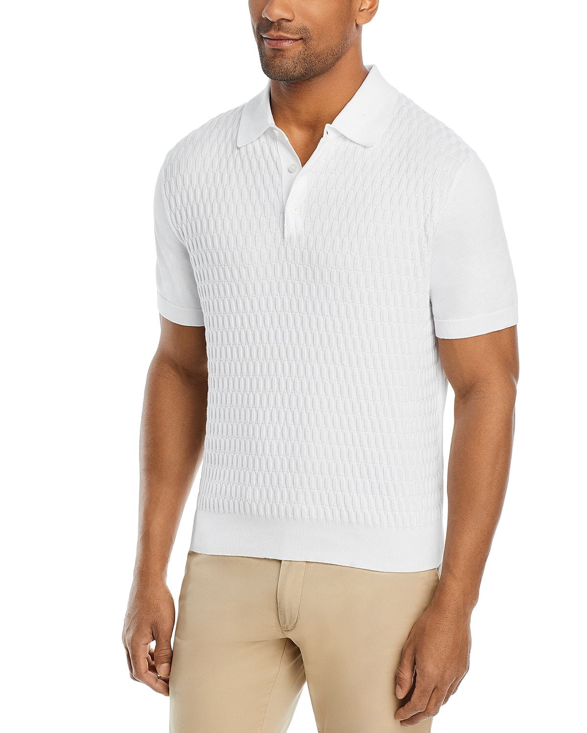 Men’s Basket Weave Polo Shirt