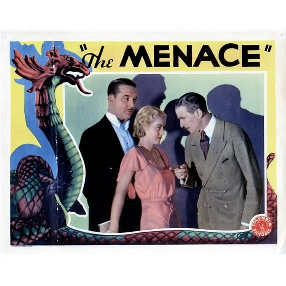 Everett Collection EVCMCDMENAEC003H The Menace From Left Walter Byron Bette Davis H.B. Warner 1932 Movie Poster Masterprint, 14 x 11