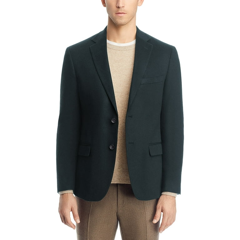 The Men s Store at Bloomingdale s Pure Cashmere Blazer Sport Coat 46R Dark Green