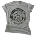 thumbnail image 1 of The Meowtains Are Calling Cat Skiing T-shirt, Unisex Women's Men's Shirt, Ski Kitten Animal Mountain, Dark Heather Gray, Medium, 1 of 6