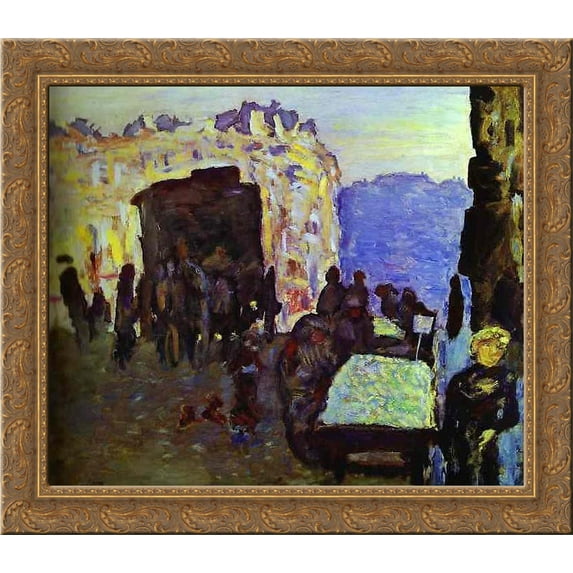 The Merchant of Four Seasons 20x20 Gold Ornate Wood Framed Canvas Art by Bonnard, Pierre