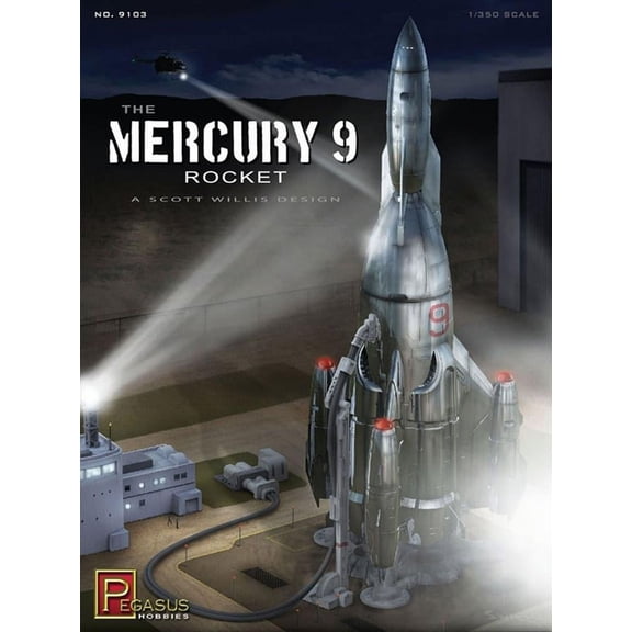 The Mercury 9 Rocket 1/350 Scale Plastic Model Kit