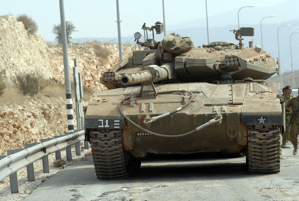 The Merkava Mark III-D main battle tank of the Israel Defense Force Canvas Art - Andrew ChittockStocktrek Images (34 x 23)
