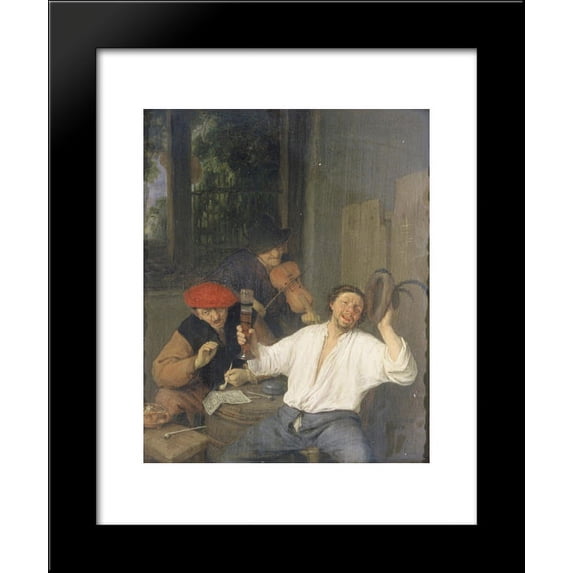 The Merry Drinkers 20x24 Framed Art Print by Ostade, Adriaen van