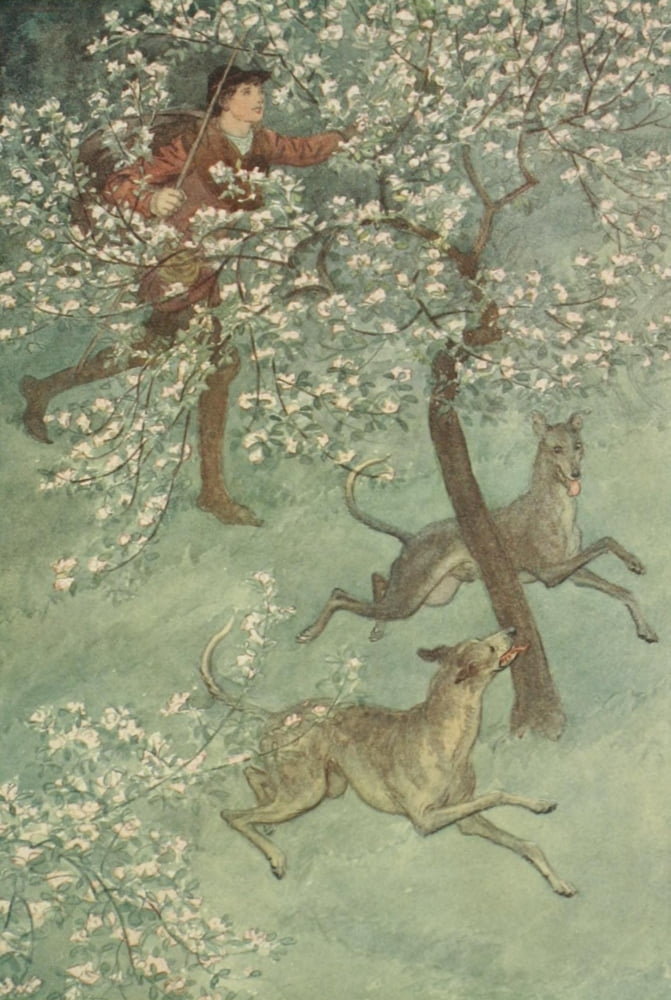 The Merry Wives of Windsor 1910 He smells April & May Canvas Art - Hugh Thomson (24 x 36)