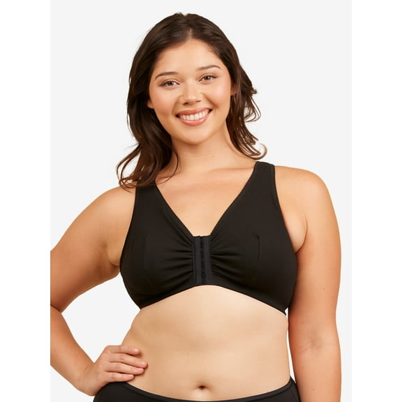 Leading Lady, The Meryl, Unpadded Wireless Bra, Front Close, Light Support, Comfort, Breathable Cotton Bra (Women's & Women's Plus)