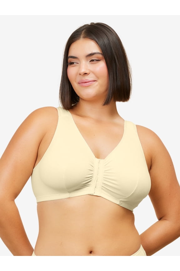 , The Meryl, Unpadded Wireless Bra, Front Close, Light Support, Comfort, Breathable Cotton Bra (Women's & Women's Plus)