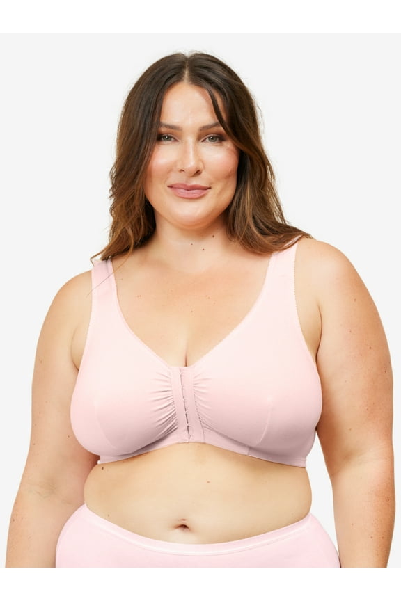 , The Meryl, Unpadded Wireless Bra, Front Close, Light Support, Comfort, Breathable Cotton Bra (Women's & Women's Plus)