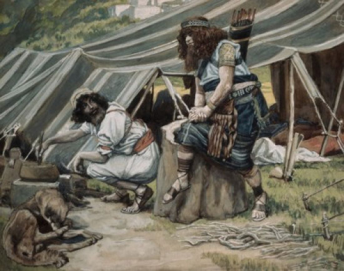 The Mess of Pottage James Tissot (1836-1902 French) Jewish Museum New York City Canvas Art - James Tissot (18 x 24)