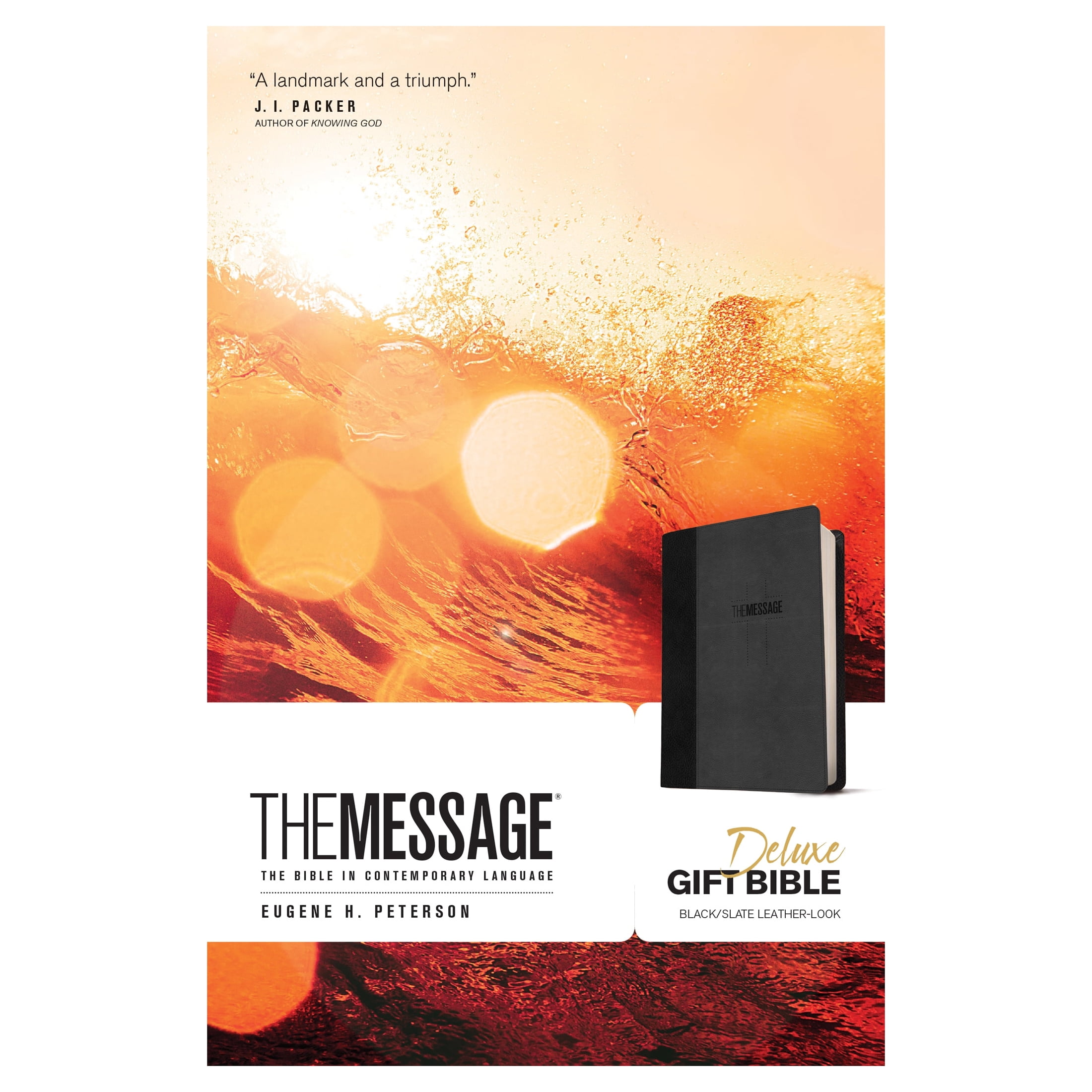 The Message Deluxe Black Leather Gift Bible
