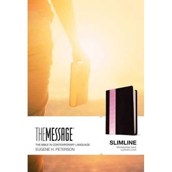 Pre-Owned The Message Slimline Brown/Pink Wave LeatherLike: Brown/Pink Wave, Leather-Look, Slimline Editon: The Bible in Contemporary Language Paperback