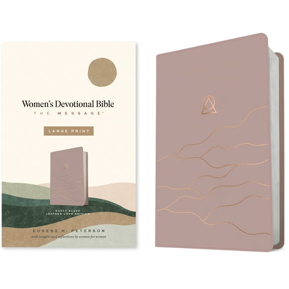 The Message Women's Devotional Bible Large Print (Leather-Look, Dusty Blush), (Hardcover)