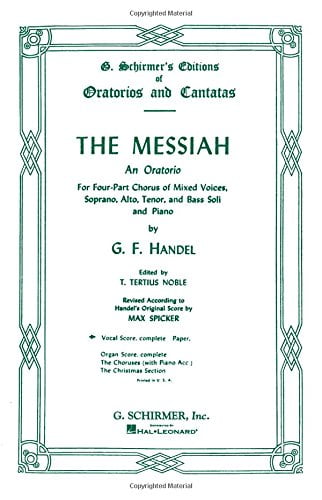 Pre-Owned Messiah (Oratorio, 1741): Complete Vocal Score Satb (Paperback) 0793505070 9780793505074