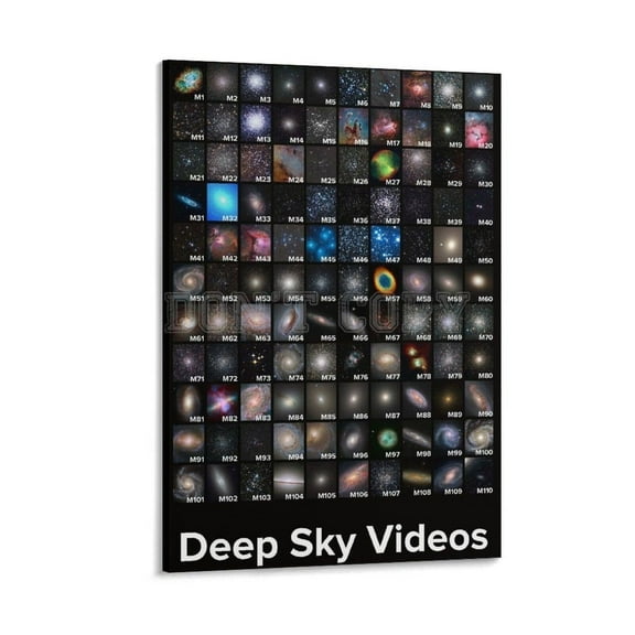 The Messier Objects Poster Canvas Painting Wall Art Poster for Bedroom Living Room Decor