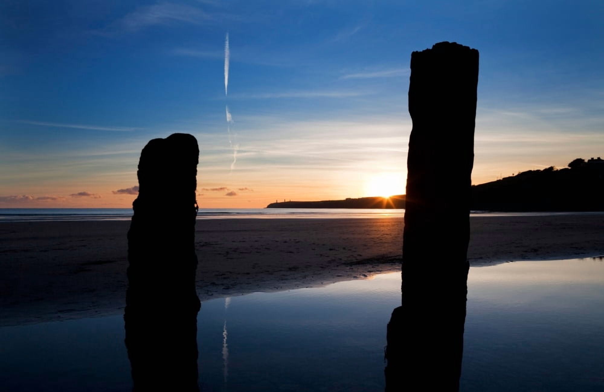 The Metal Man on Newtown Head Tramore County Waterford Ireland Canvas Art - Panoramic Images (36 x 12)