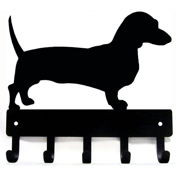 The Metal Peddler Dachshund Dog Key Holder for Wall - Small 6x5 inch ...