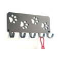 thumbnail image 1 of The Metal Peddler Walking Paws Key Rack/ Dog Leash Hanger 9" Wide with 5 Hooks - Made in USA, 1 of 8