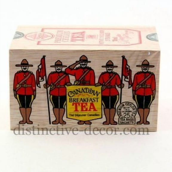The Metropolitan Tea Company 62WD-618B-540 RCMP Canadian Breakfast 25 Teabags in Wood Box