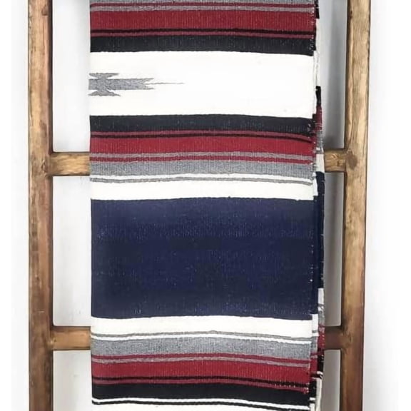 The Mexicali Handwoven Throw Southwestern Blanket 5' X 7' (Navy Blue)$$Home Decor, Kitchen, & Other