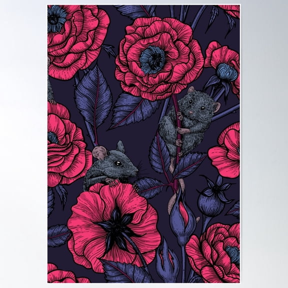 The Mice Party Poster Wall Art, Modern Wall Decor For Living Room Bedroom, 12x18 UNFRAMED