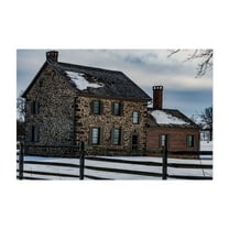The Michael Bushman House in Winter 3 - Gettysburg Pennsylvania Photography Unframed Wall Art Print 5 x 7 inches