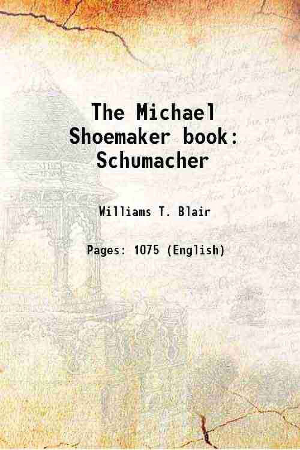 The Michael Shoemaker book Schumacher 1924 [Hardcover] - Walmart.com