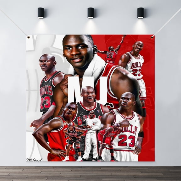 The Michael and Jordan holiday banner is perfect for adding festive cheer.35.43x35.43in90x90cm