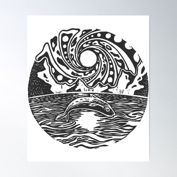 The Middle Way Poster Wall Art, Modern Wall Decor For Living Room Bedroom, 8x12 UNFRAMED