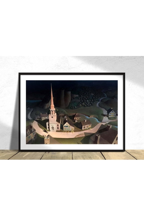 The Midnight Ride Of Paul Revere Grant Wood Modern Decor Reproduction Art Retro Vintage American Regionalism Unframed Paper Print