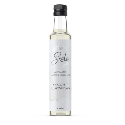 The Midwest Sea Salt Company - Sesto Aromatic Bath & Massage Oil - Coconut Lemongrass - 8.5oz