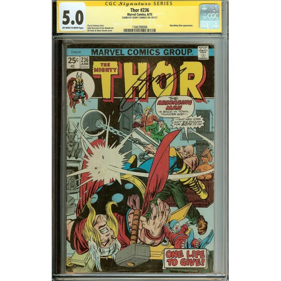 The Mighty Thor #236 Signed by Gerry Conway CGC 5.0