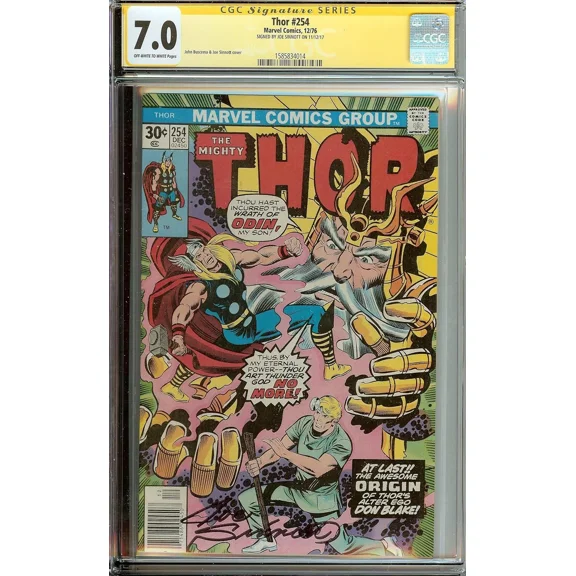 The Mighty Thor #254 CGC 7.0 Signature Series Signed by Joe Sinnott