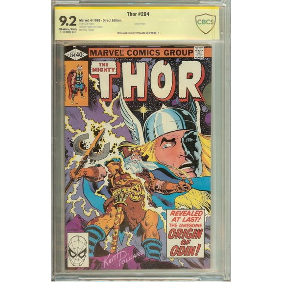 The Mighty Thor #294 CBCS 9.2 Signed by artist Keith Pollard
