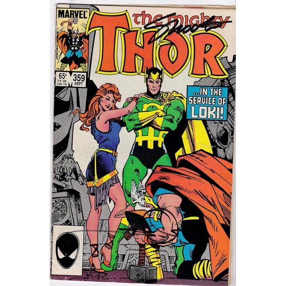 The Mighty Thor #359 FINE/VF Signed Jim Shooter