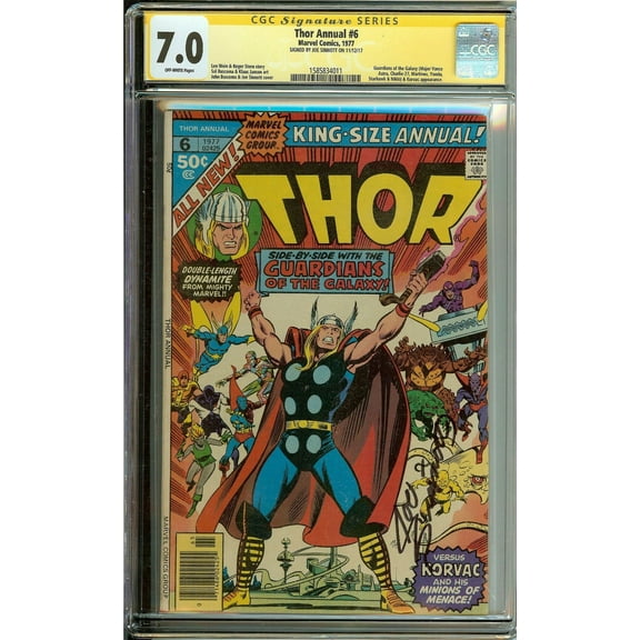 The Mighty Thor Annual #6. CGC 7.0 Signed Joe Sinnott