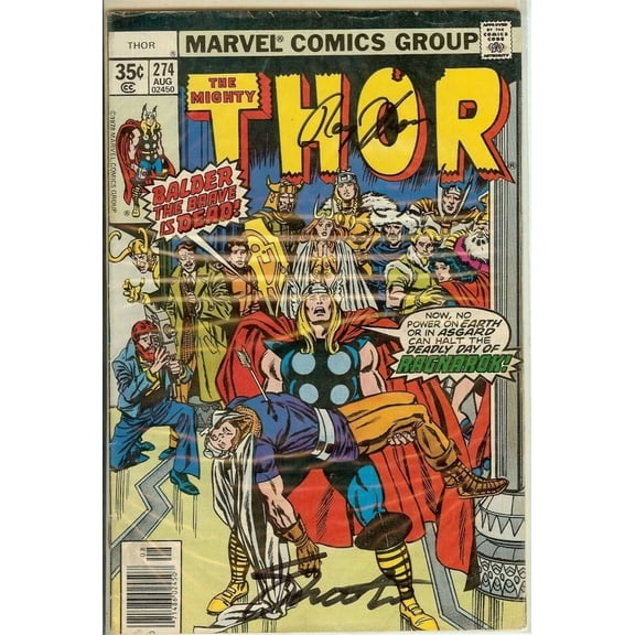 The Mighty Thor Signed #274 Signed Roy Thomas Jim Shooter