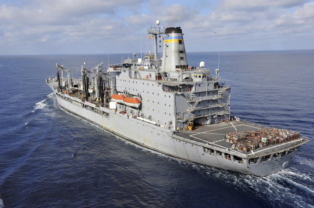 The Military Sealift Command fleet replenishment oiler USNS Rappahannock Canvas Art - Stocktrek Images (35 x 23)