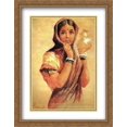 thumbnail image 1 of The Milkmaid 2x Matted 28x36 Large Gold Ornate Framed Art Print by Ravi Varma, Raja, 1 of 2