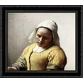thumbnail image 1 of The Milkmaid [detail: 1] 21x20 Black Ornate Wood Framed Canvas Art by Vermeer, Johannes, 1 of 2