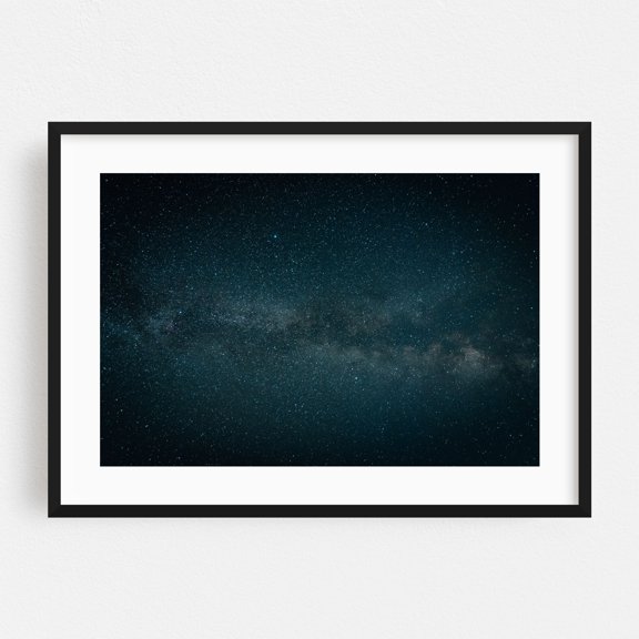 The Milky Way 02 - New Hampshire Photography Stars Night Sky Milky Way Space Scenic Nature Black Framed Wall Art Print 5 x 7 inches