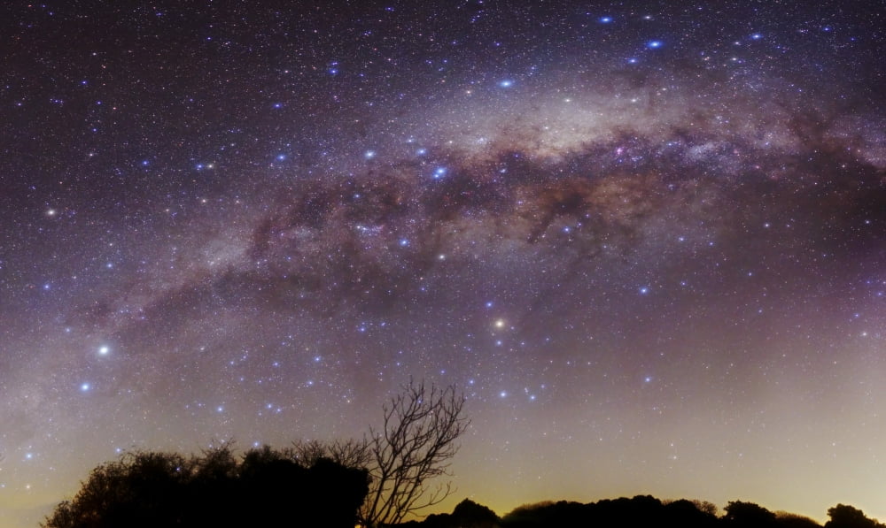 The Milky Way above a rural landscape in San Pedro Argentina Canvas Art - Luis ArgerichStocktrek Images (36 x 22)