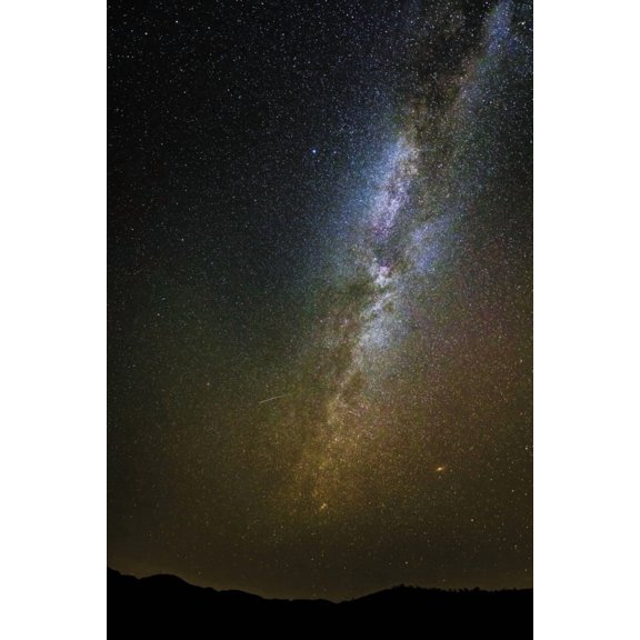 The Milky Way and Perseids meteor over Rose Valley, Los Padres National Forest, California, USA. Poster Print by Russ Bishop (24 x 36)