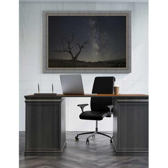 The Milky Way at Enchanted Rock Framed Canvas Art