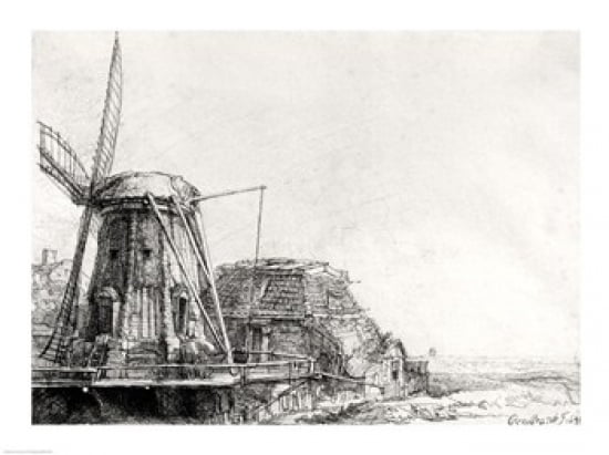 The Mill 1641 Canvas Art - Rembrandt van Rijn (24 x 18)