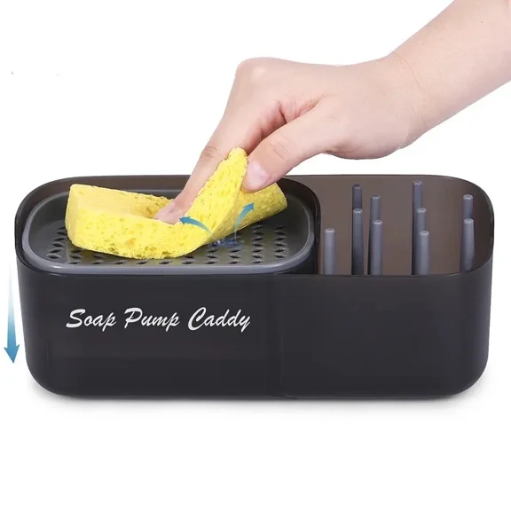 The Millennials Kitchen Dish Soap Dispenser With Sponge Holder 3 In 1