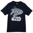 thumbnail image 1 of The Millennium Falcon Cotton T-Shirt, Blue - 3XL, 1 of 1